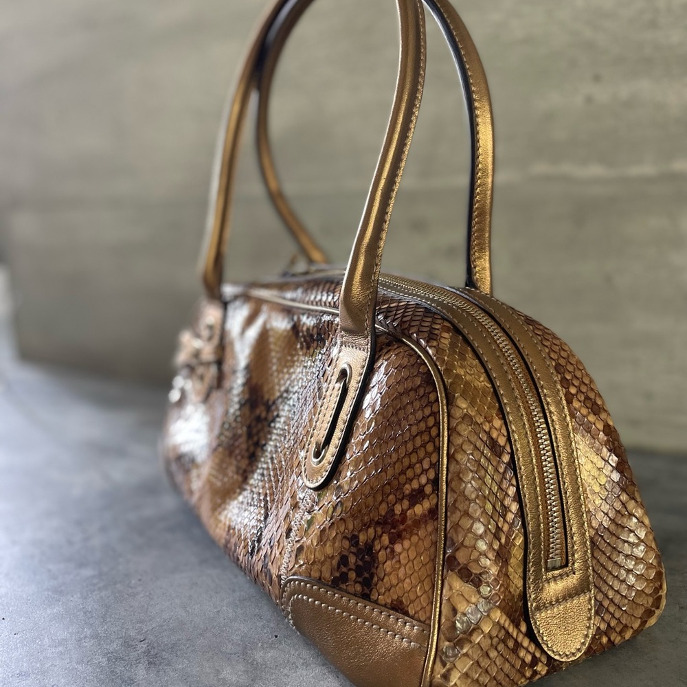 Gucci Python Bowler Purse NWT - Picture 5 of 16